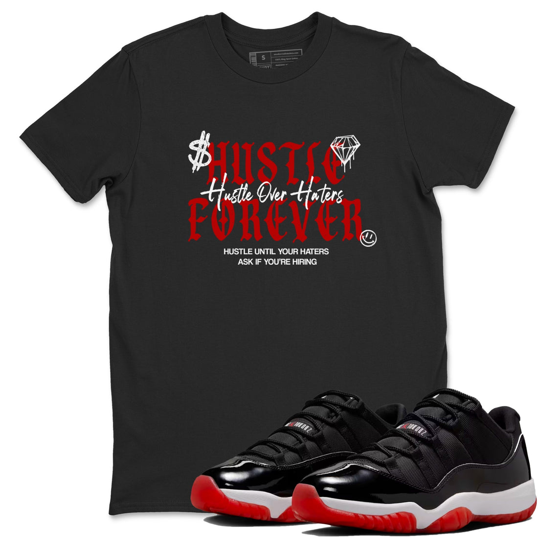 Hustle Over Haters Sneaker Tees - Air Jordan 11 Bred