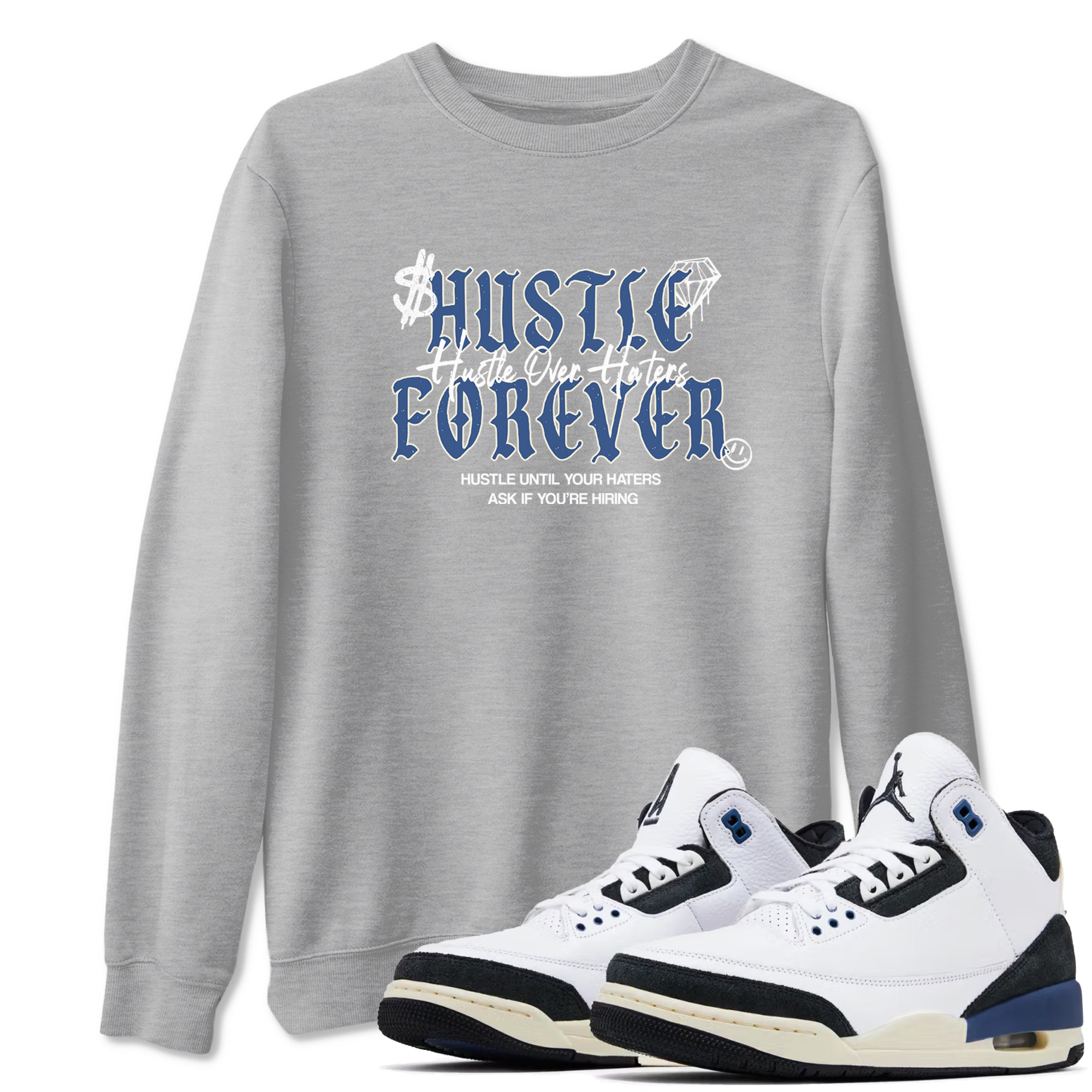 Hustle Over Haters Sneaker Tees - Air Jordan 3 A Ma Maniere x Diffused Blue
