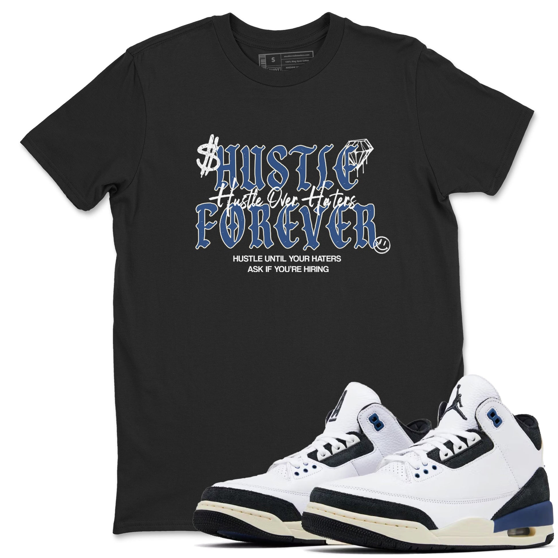 Hustle Over Haters Sneaker Tees - Air Jordan 3 A Ma Maniere x Diffused Blue