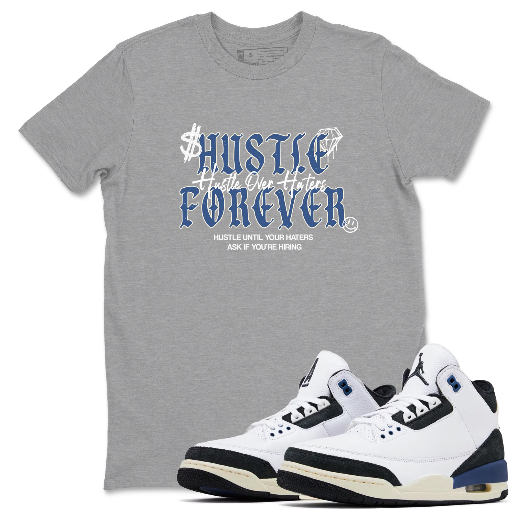 Hustle Over Haters Sneaker Tees - Air Jordan 3 A Ma Maniere x Diffused Blue