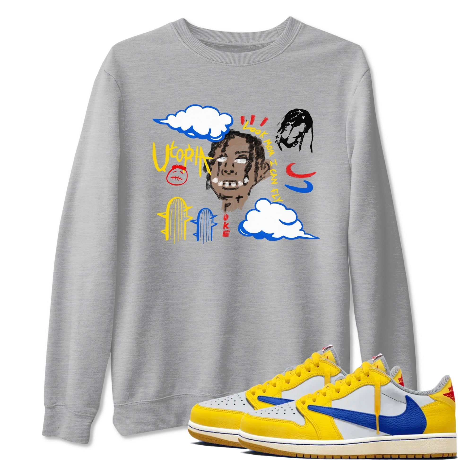I Can Fly Sneaker Tees - Air Jordan 1 Travis Scott Canary