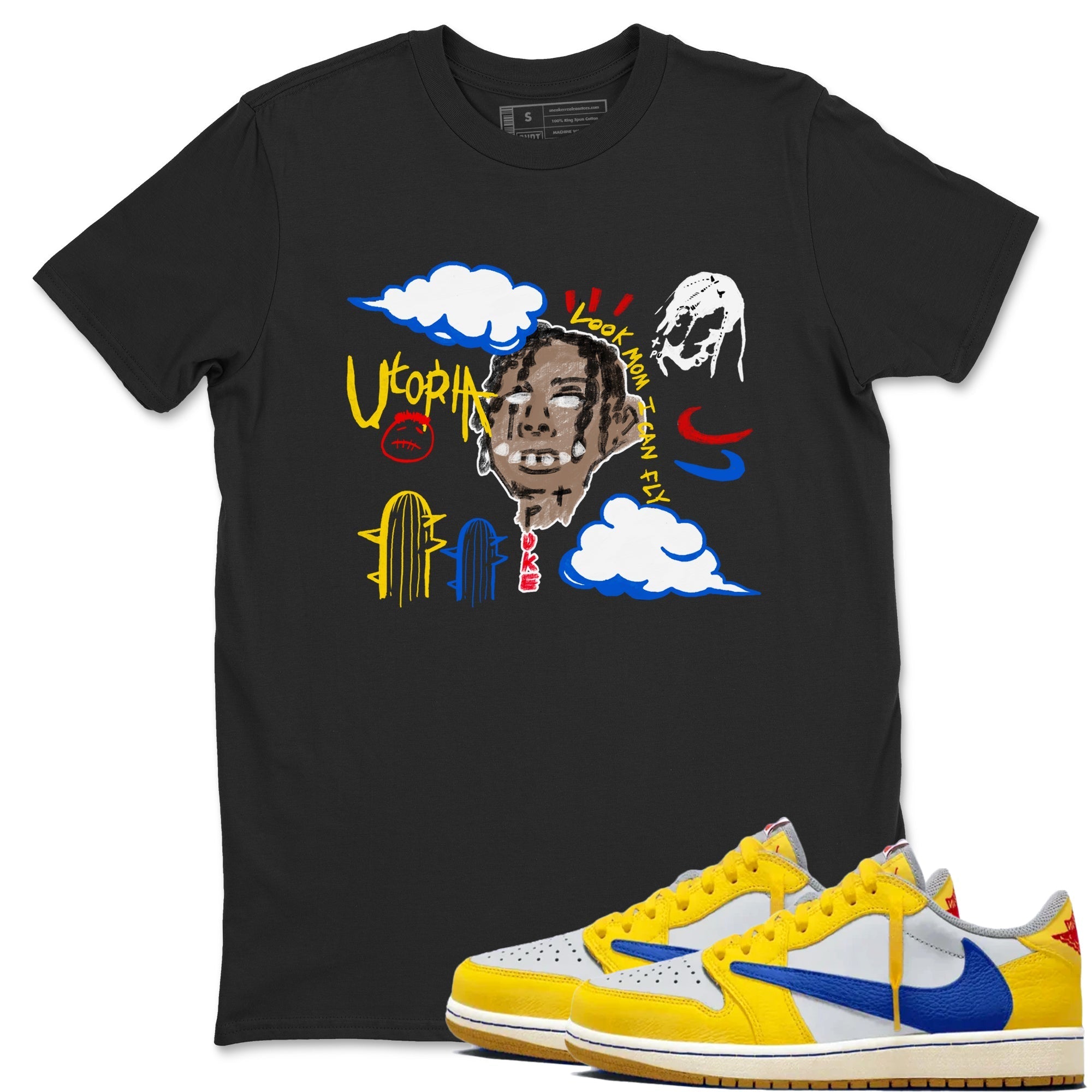 I Can Fly Sneaker Tees - Air Jordan 1 Travis Scott Canary