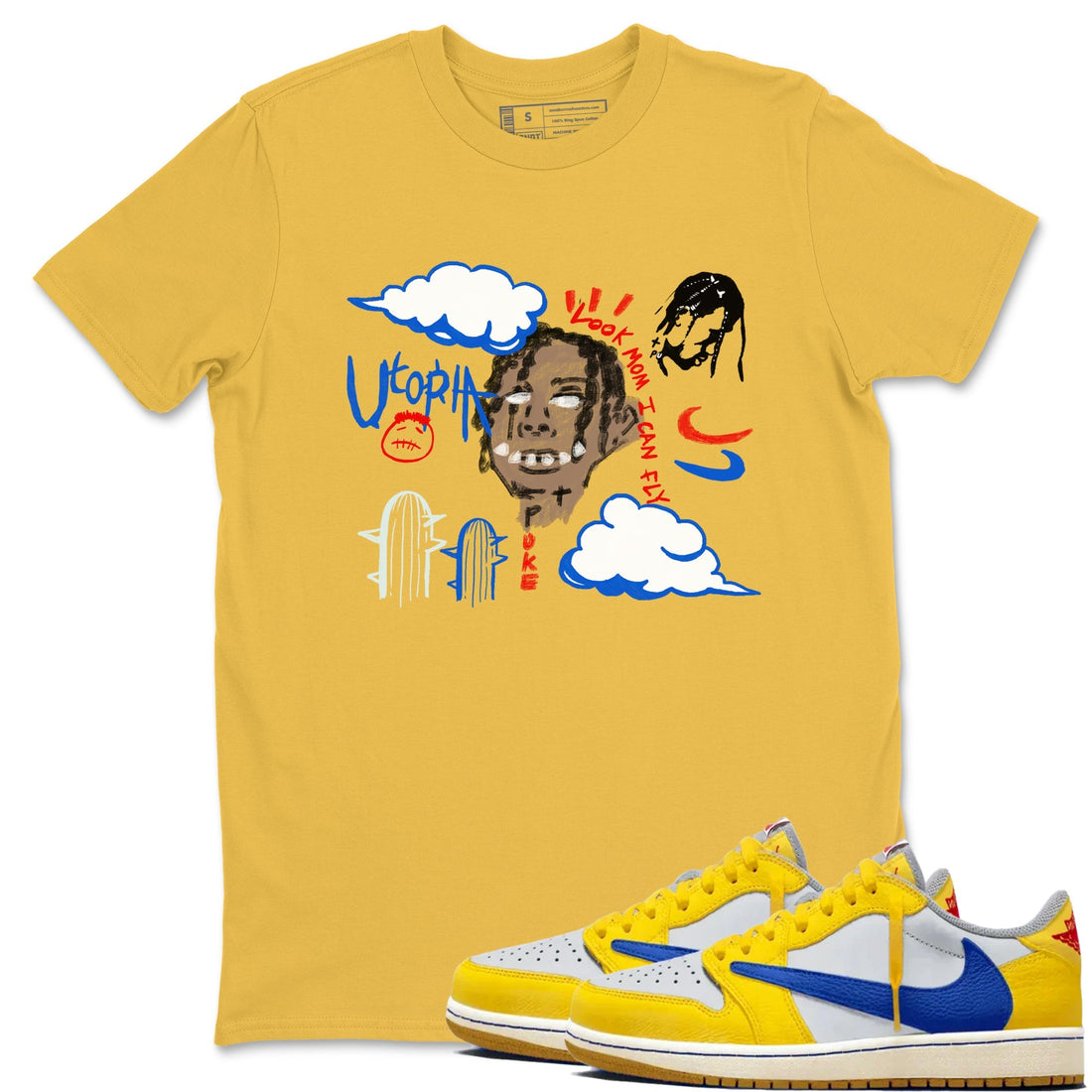 I Can Fly Sneaker Tees - Air Jordan 1 Travis Scott Canary
