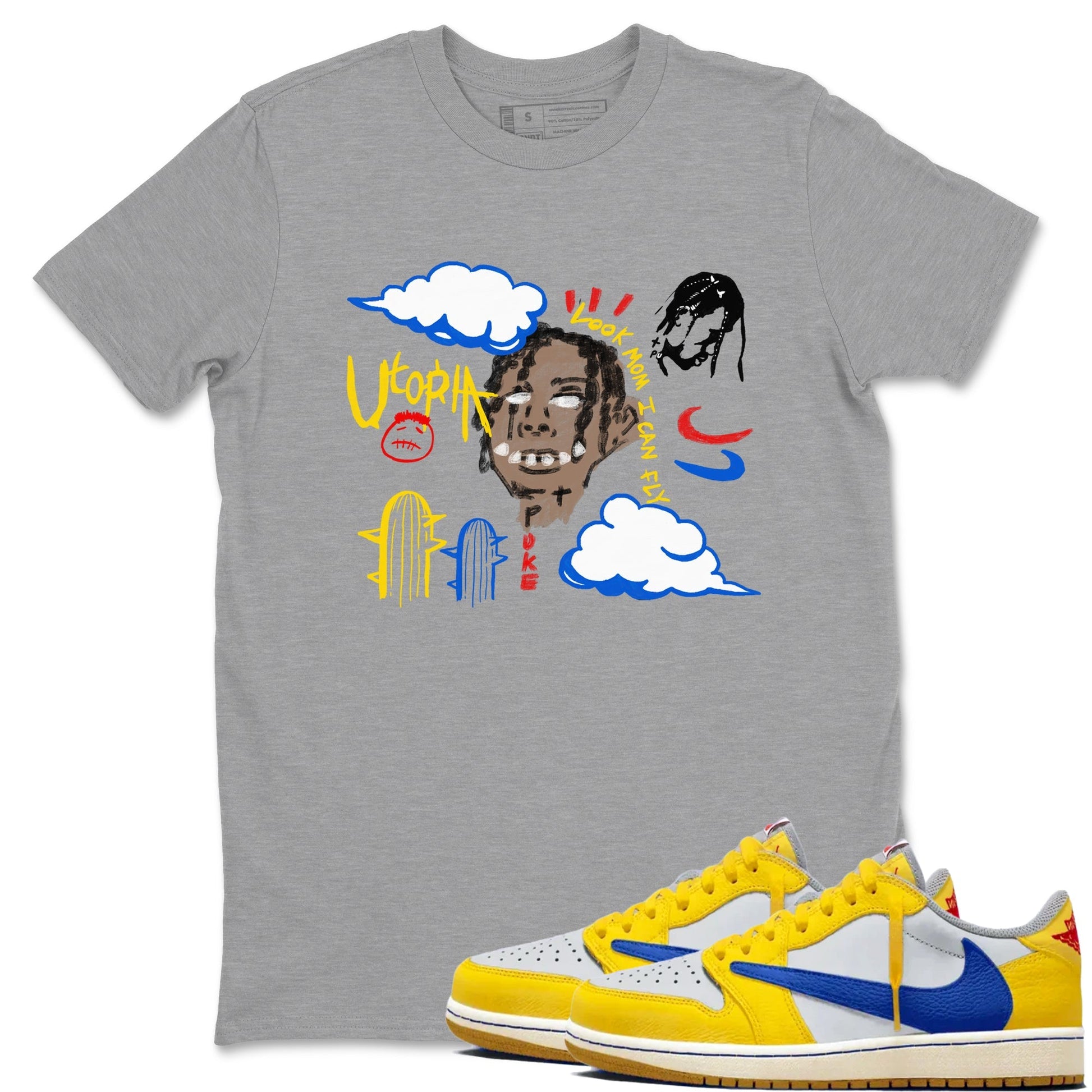 I Can Fly Sneaker Tees - Air Jordan 1 Travis Scott Canary
