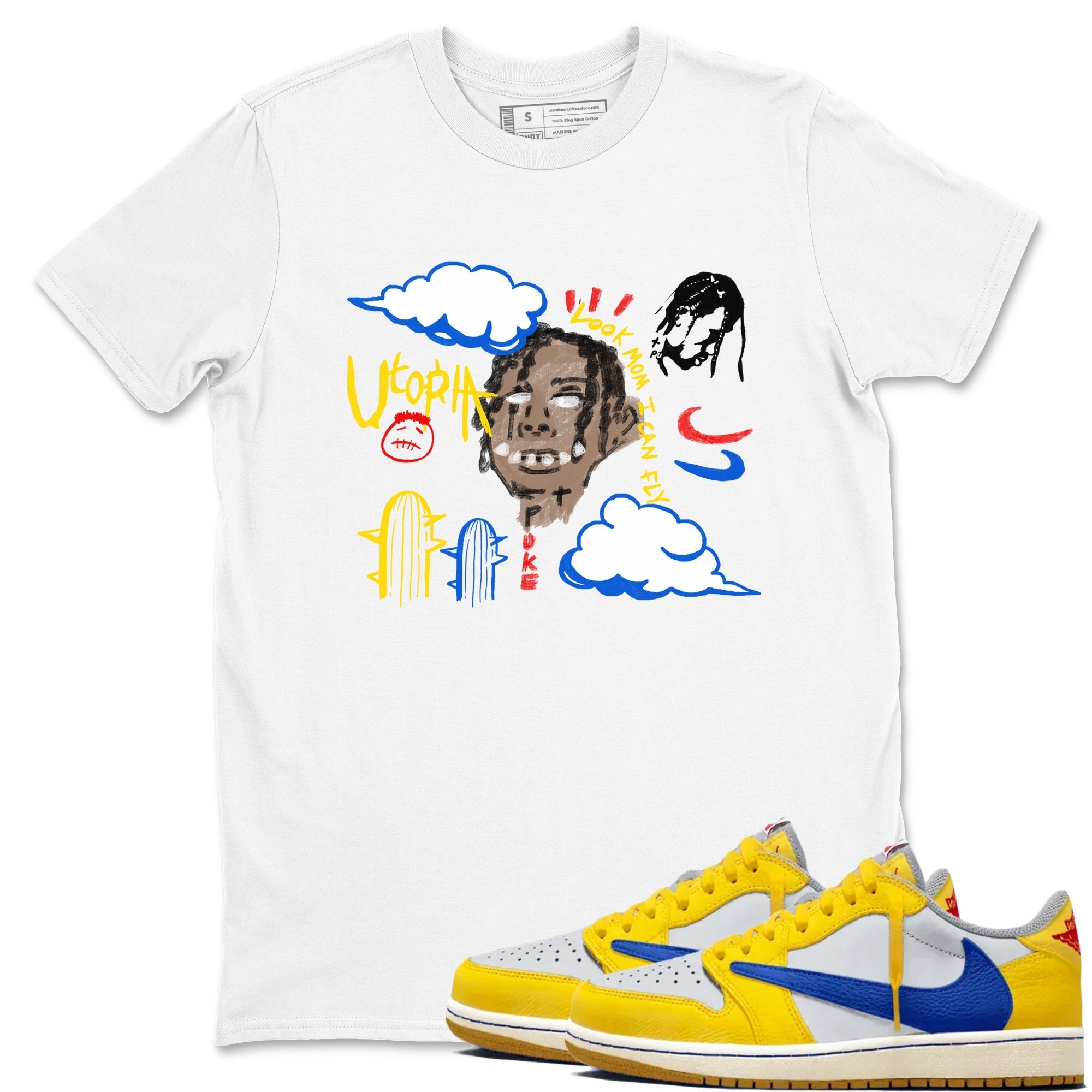 I Can Fly Sneaker Tees - Air Jordan 1 Travis Scott Canary