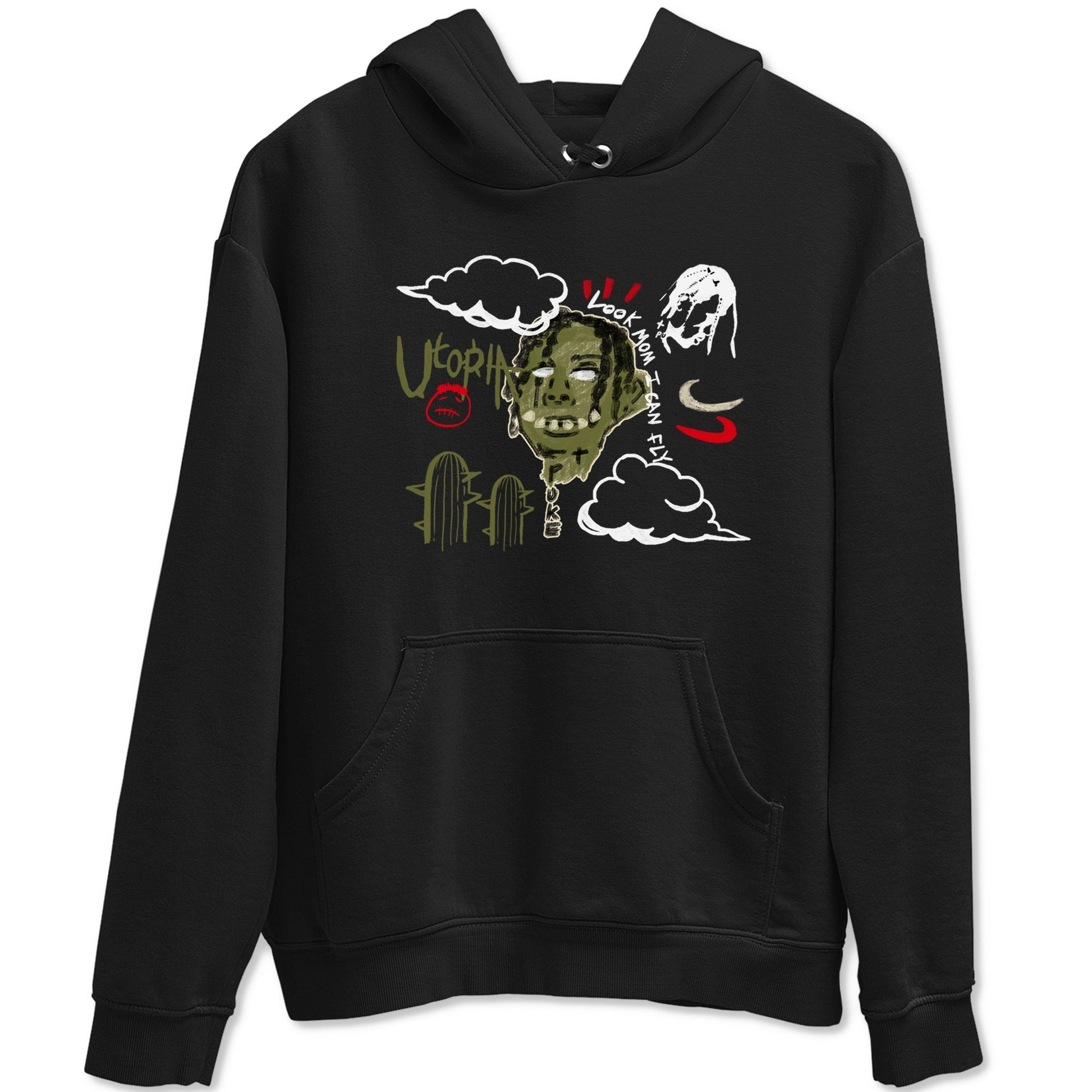 I Can Fly Sneaker Tees - Air Jordan 1 Travis Scott Medium Olive