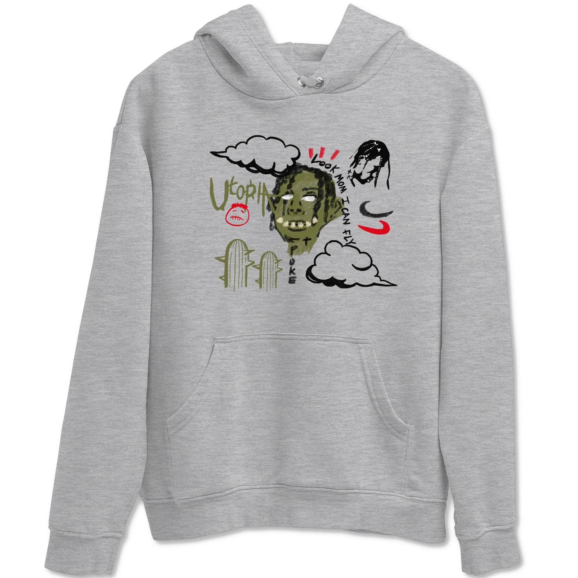 I Can Fly Sneaker Tees - Air Jordan 1 Travis Scott Medium Olive