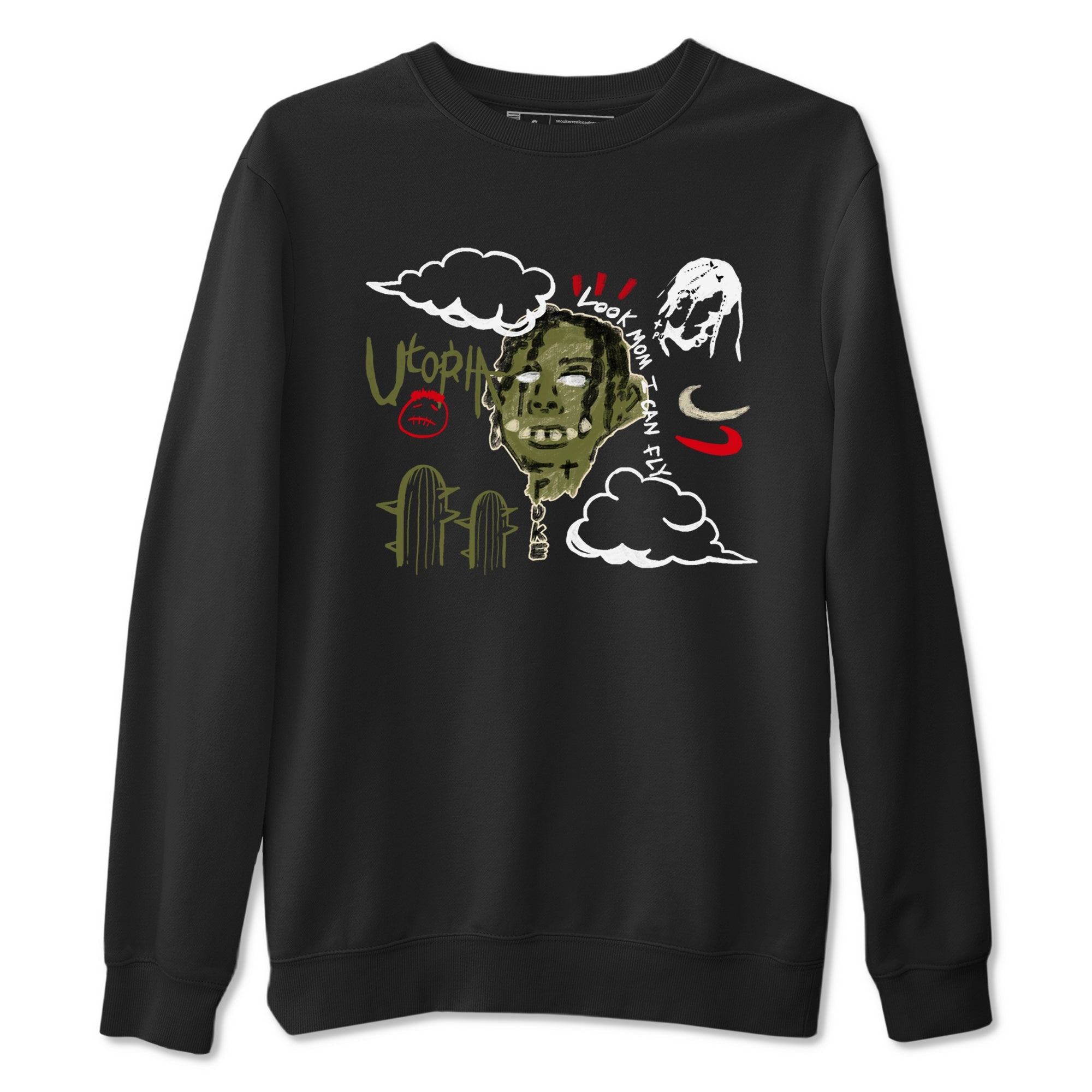 I Can Fly Sneaker Tees - Air Jordan 1 Travis Scott Medium Olive