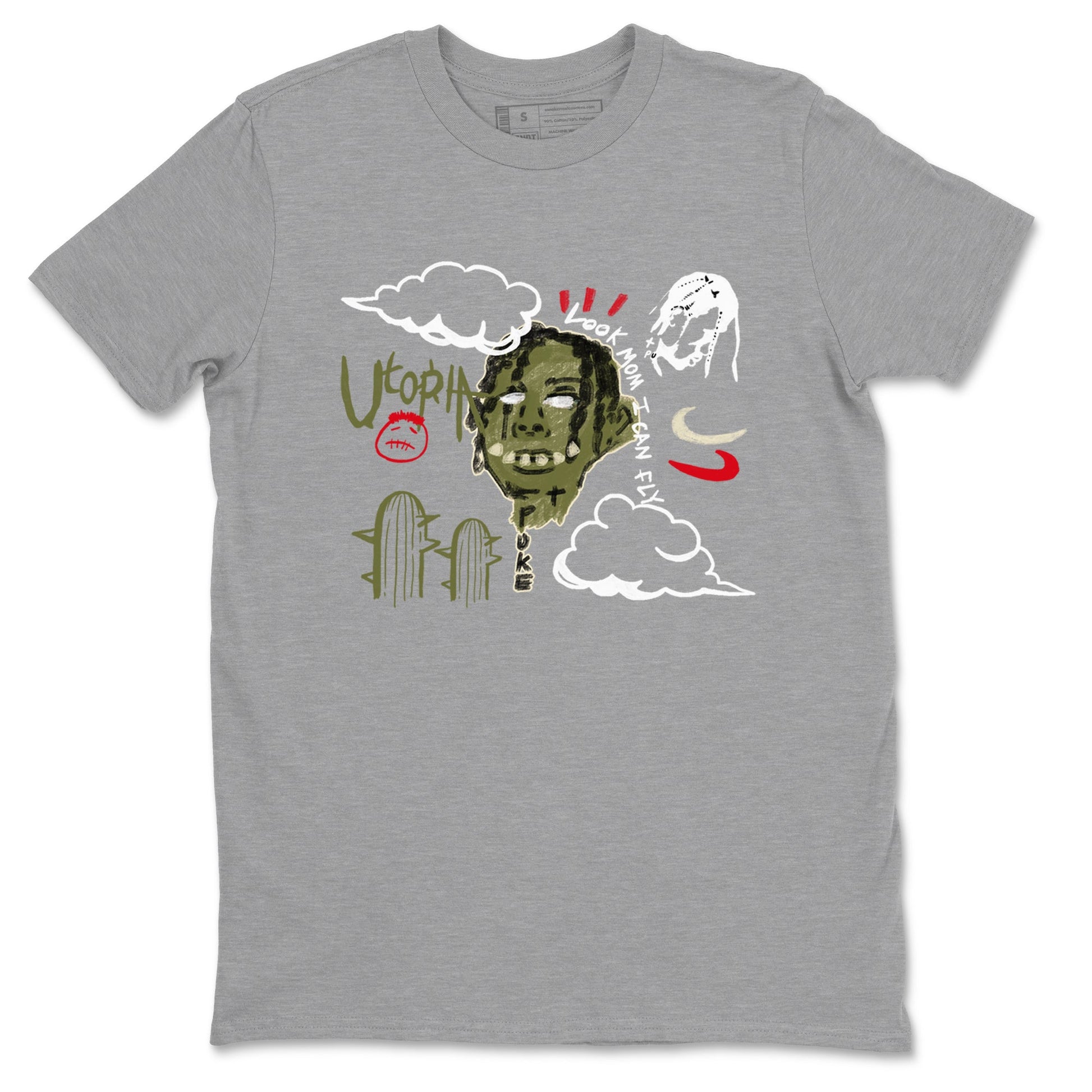 I Can Fly Sneaker Tees - Air Jordan 1 Travis Scott Medium Olive