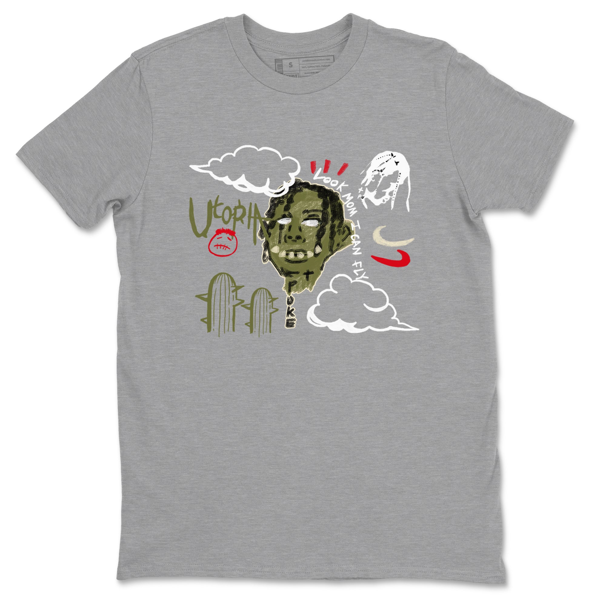 I Can Fly Sneaker Tees - Air Jordan 1 Travis Scott Medium Olive