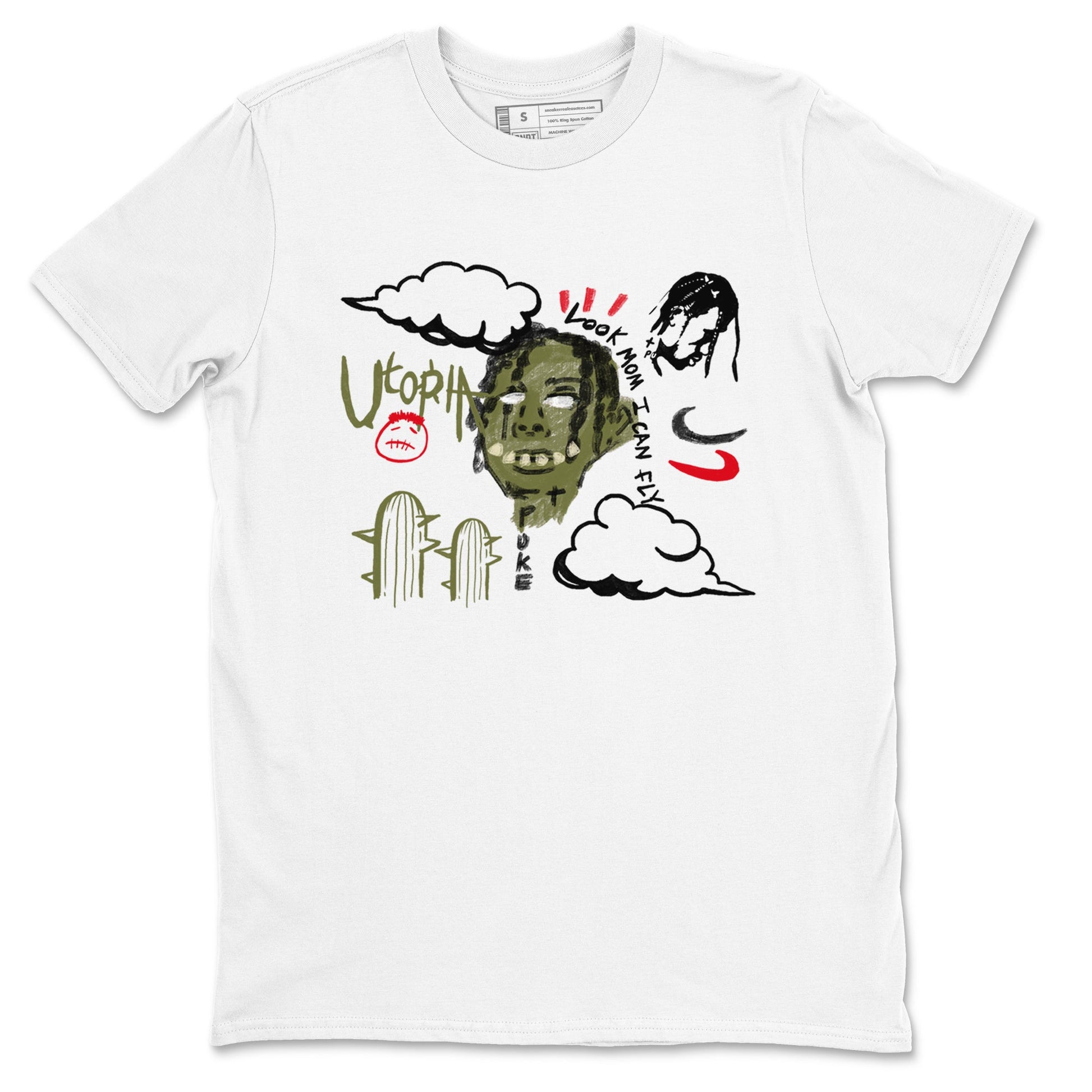 I Can Fly Sneaker Tees - Air Jordan 1 Travis Scott Medium Olive