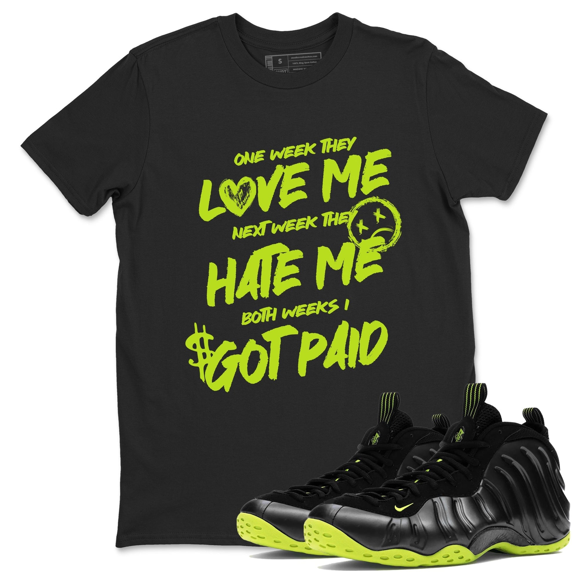 I Got Paid Sneaker Tees - Air Foamposite One Black Volt