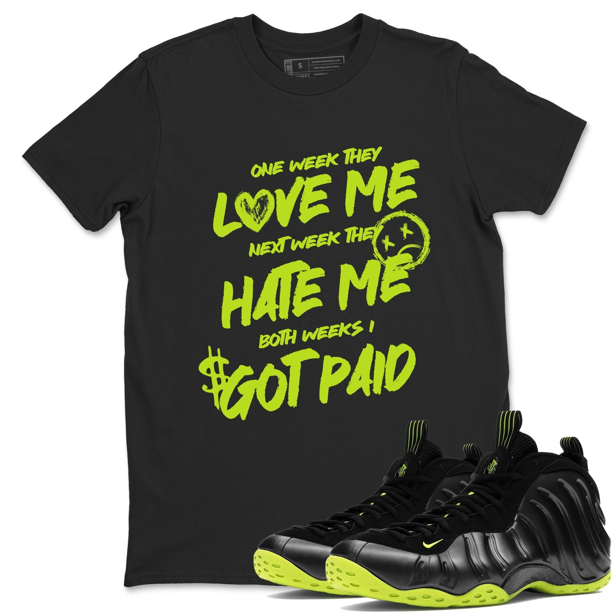 I Got Paid Sneaker Tees - Air Foamposite One Black Volt