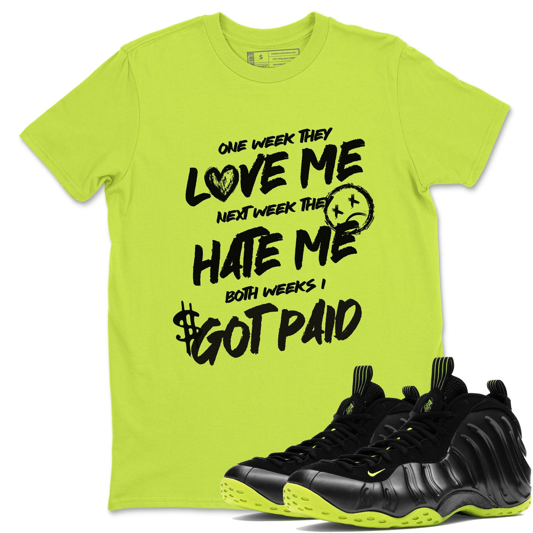 I Got Paid Sneaker Tees - Air Foamposite One Black Volt