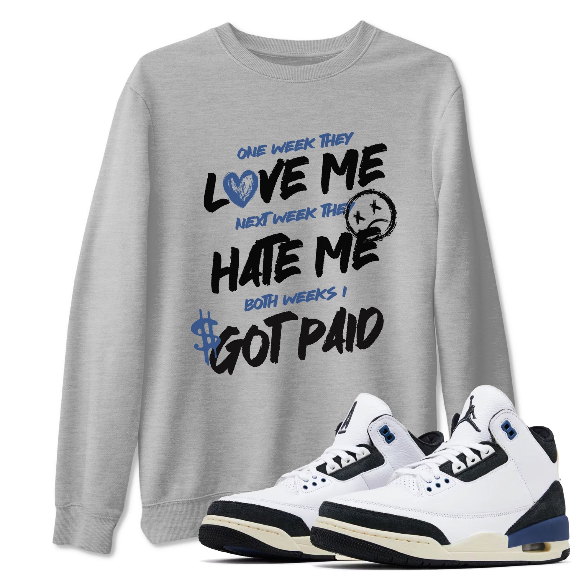 I Got Paid Sneaker Tees - Air Jordan 3 A Ma Maniere x Diffused Blue