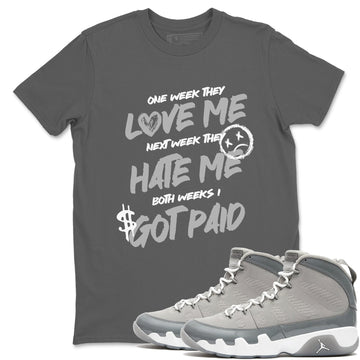 I Got Paid Sneaker Tees - Air Jordan 9 Cool Grey