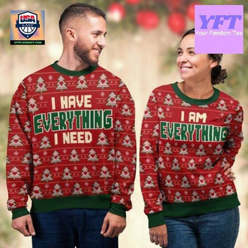 I Have Everything I Need Couple Couple Funny Husband Wife 3d Ugly Christmas Sweater ? Usalast