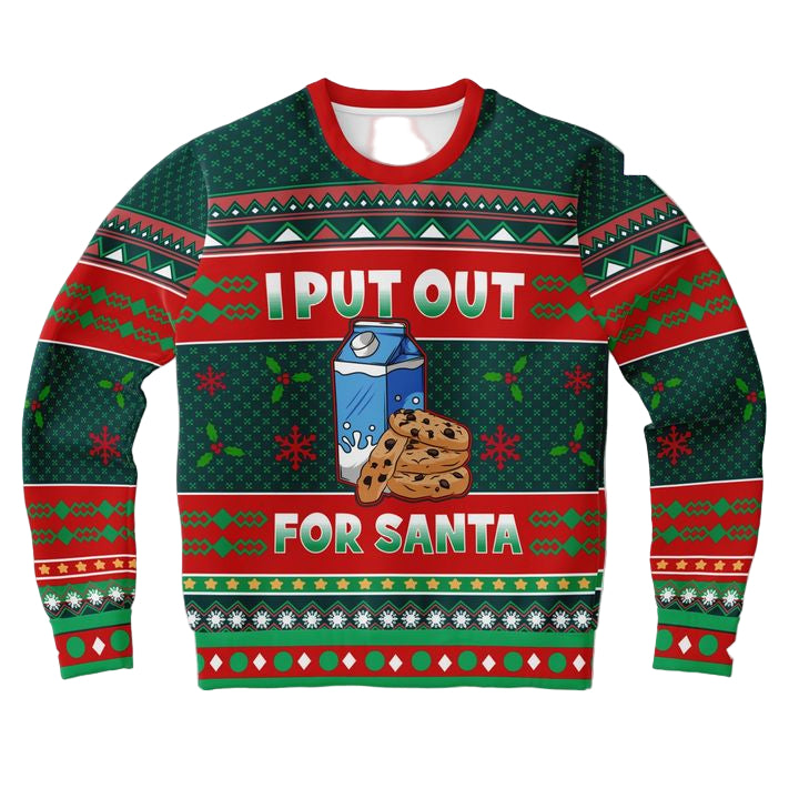 I Put Out For Santa Morning Humor Couple Xmas Eve 3d Ugly Christmas Sweater ? Usalast