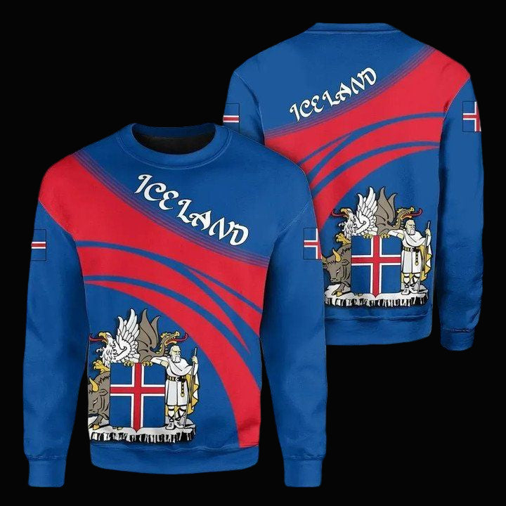 Iceland Coat Of Arms Sweater Cricket Style J5W ? Usalast