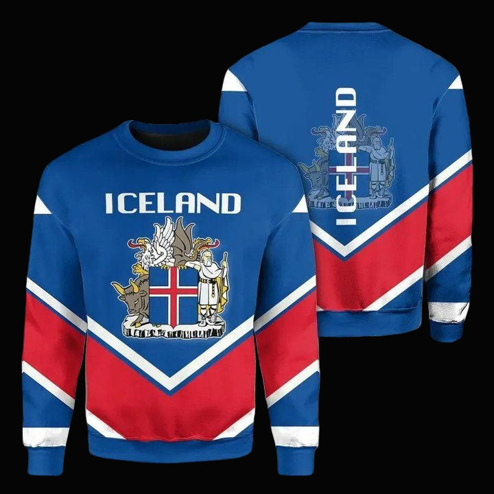 Iceland Coat Of Arms Sweater Lucian Style J5W ? Usalast