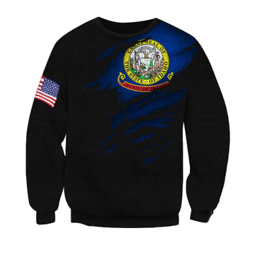 Idaho State Flag Sweater Idaho State ? American Flag Logo Sweater Christmas Gift For Him ? Usalast