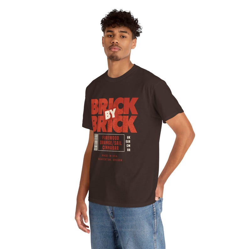 Sneaker Label Jordan 4 Brick by Brick Sneaker Matching Tee Shirt Brown