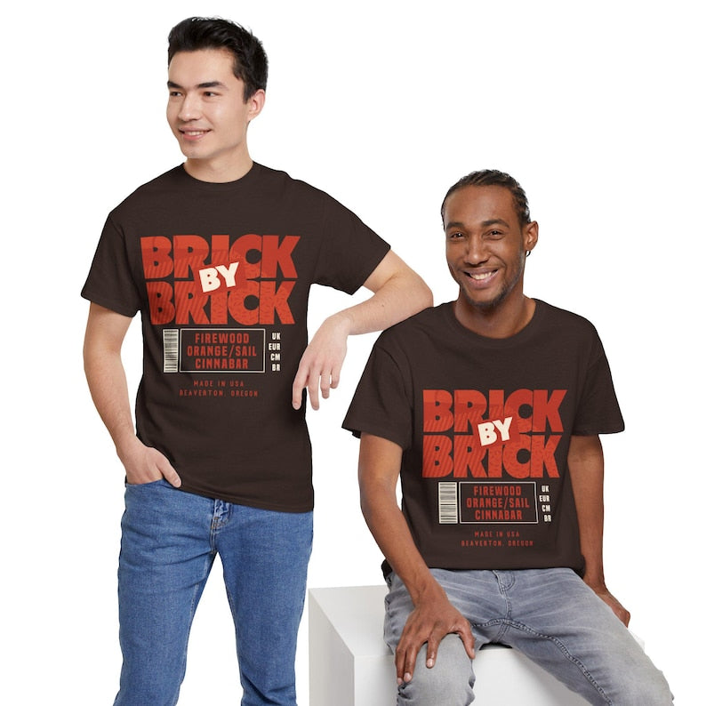 Sneaker Label Jordan 4 Brick by Brick Sneaker Matching Tee Shirt Brown