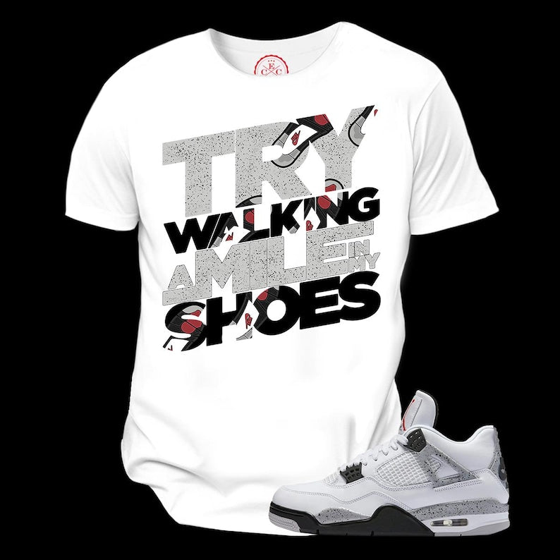 Jordan 4 White Cement 2025 Unisex T-Shirt, Shirt To Match Sneakers