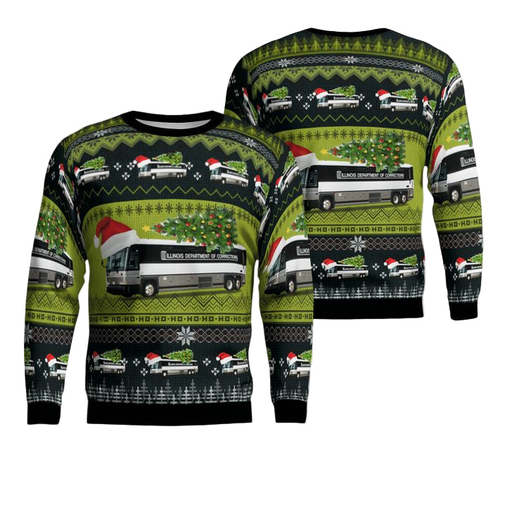 Illinois Department of Corrections Christmas AOP Sweater ? Usalast