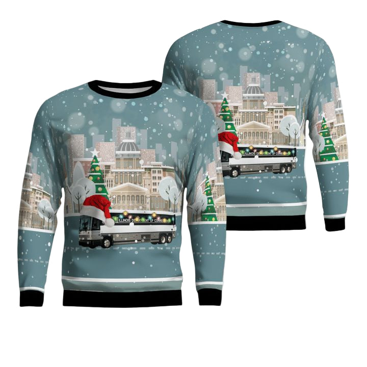 Illinois Department Of Corrections Christmas Sweater 3D ? Usalast