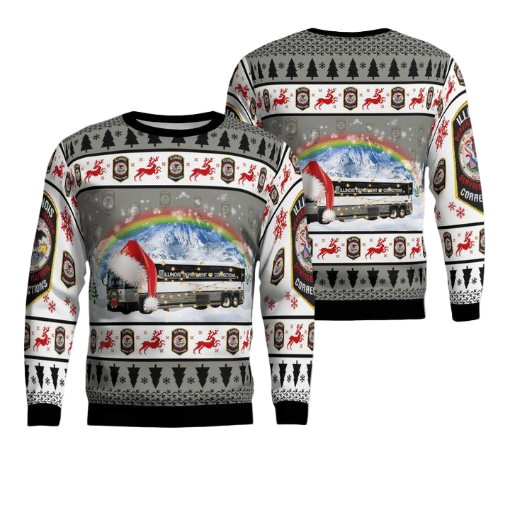 Illinois Department Of Corrections Christmas Sweater 3D ? HQ21 ? Usalast
