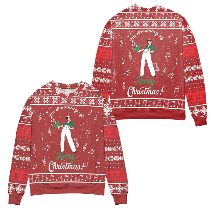 Im Dreaming Of Harry Styles Christmas Ugly Christmas Sweater ? Red ? Usalast