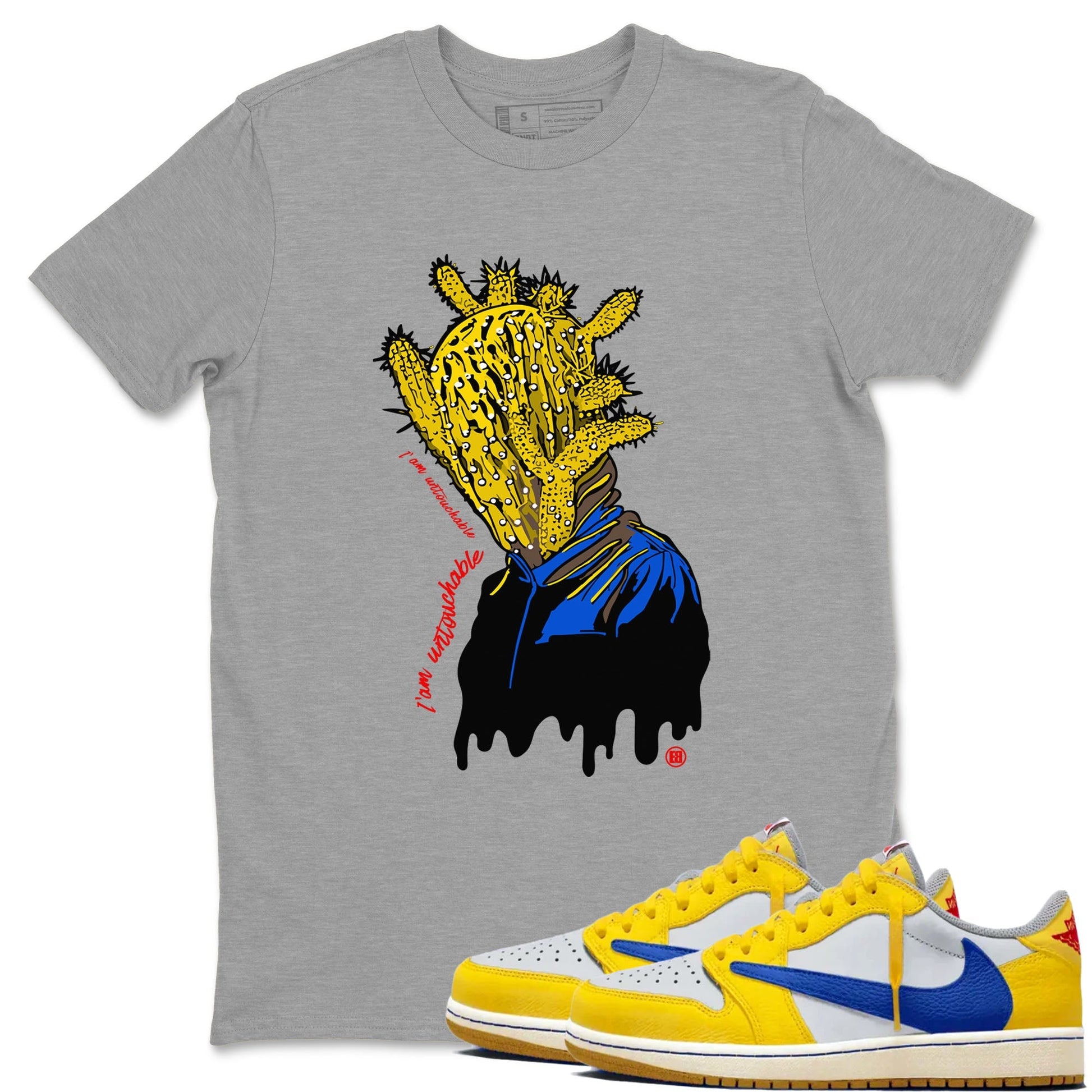 I'm Untouchable Sneaker Tees - Air Jordan 1 Travis Scott Canary