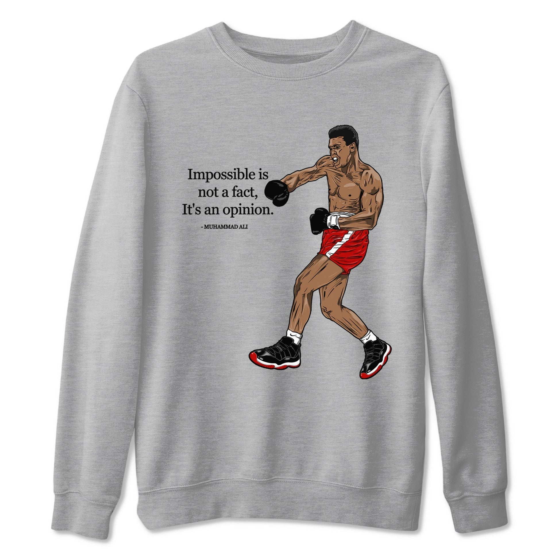 Impossible Is Not A Fact It's An Opinion Sneaker Tees - Air Jordan 11 Bred