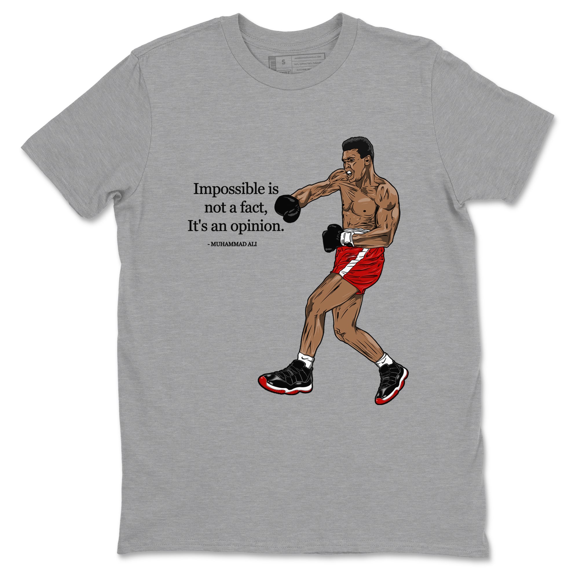 Impossible Is Not A Fact It's An Opinion Sneaker Tees - Air Jordan 11 Bred