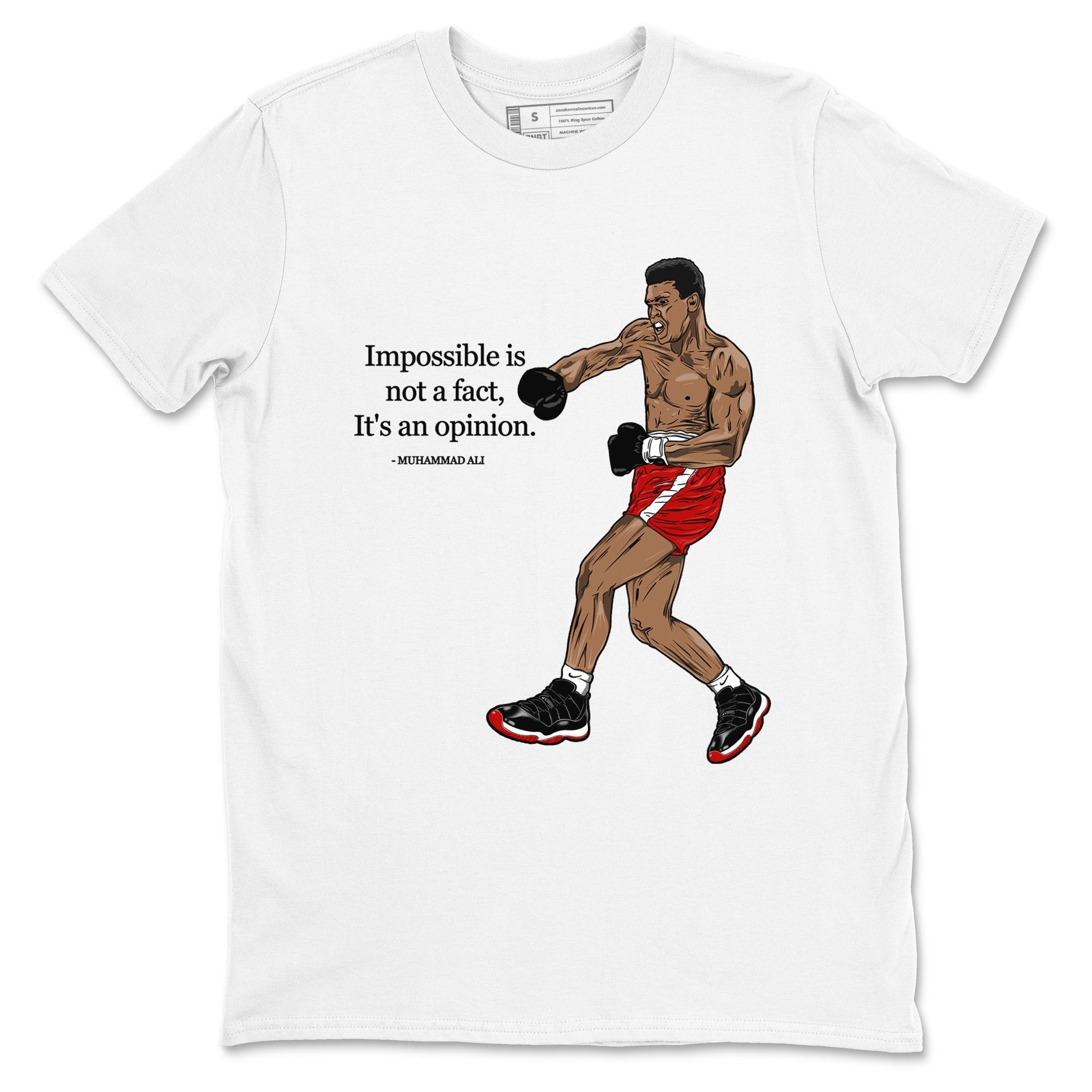 Impossible Is Not A Fact It's An Opinion Sneaker Tees - Air Jordan 11 Bred