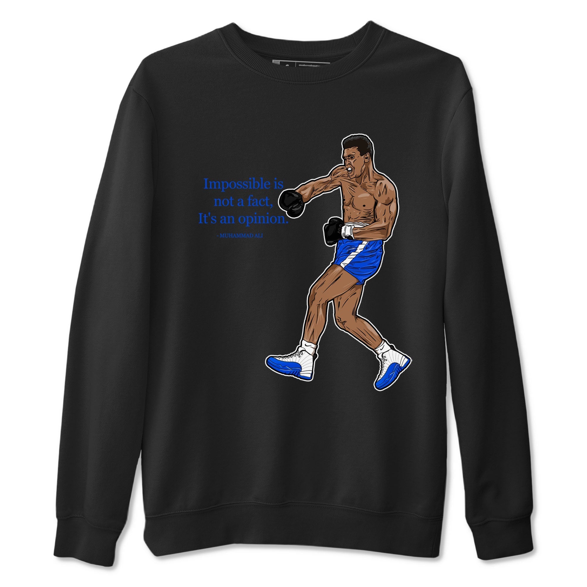 impossible is not a fact it's an opinion Sneaker Tees - Air Jordan 12 Blueberry