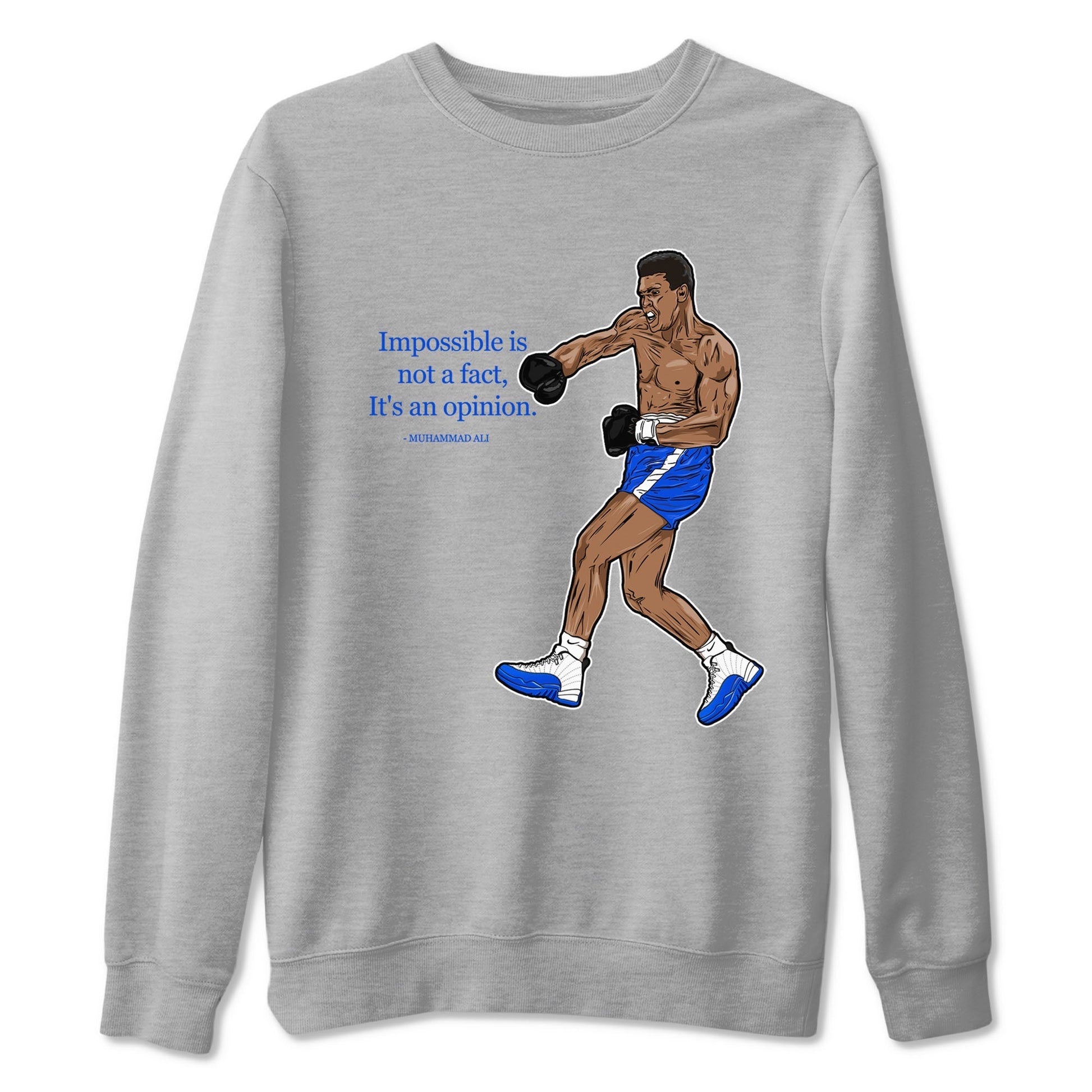 impossible is not a fact it's an opinion Sneaker Tees - Air Jordan 12 Blueberry