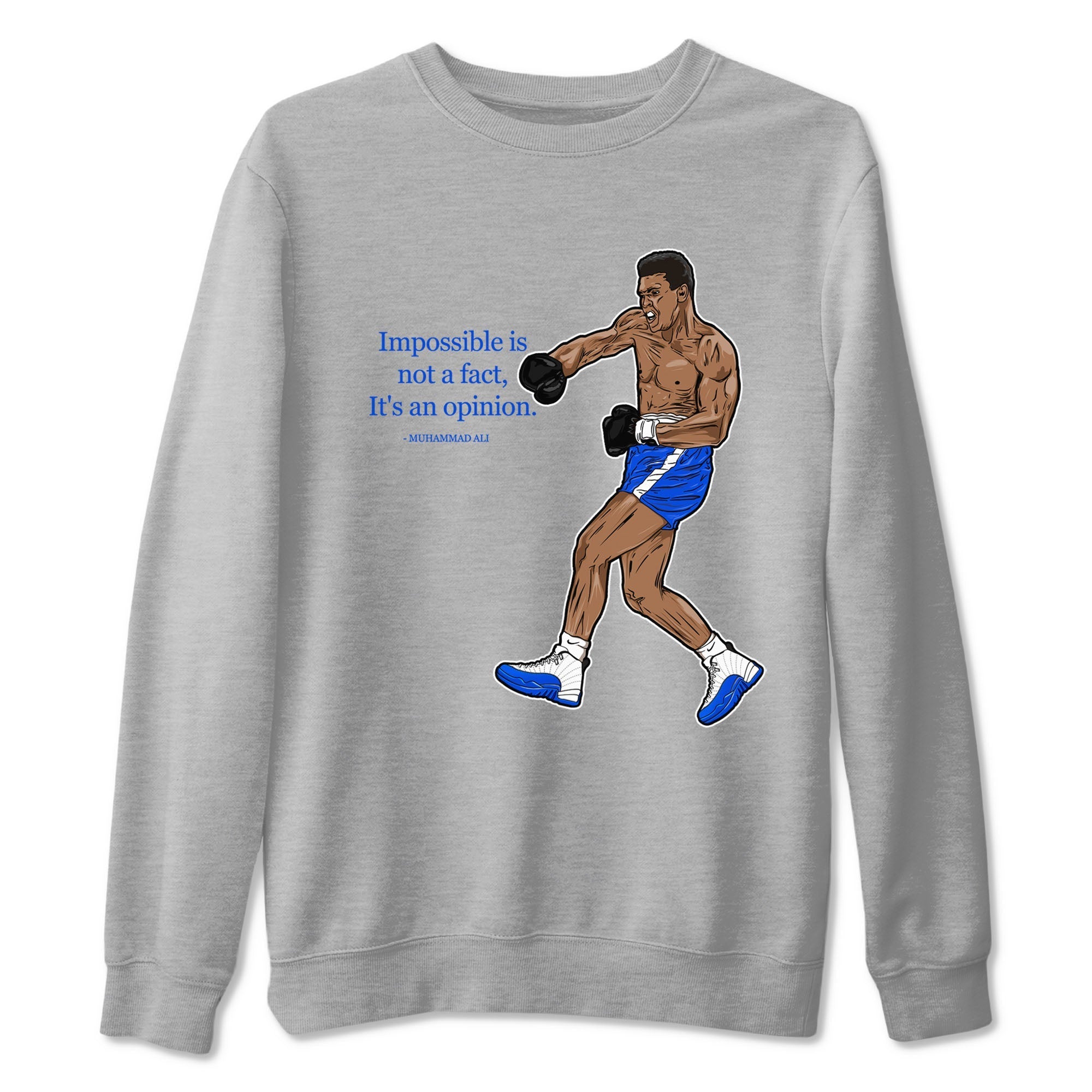 impossible is not a fact it's an opinion Sneaker Tees - Air Jordan 12 Blueberry