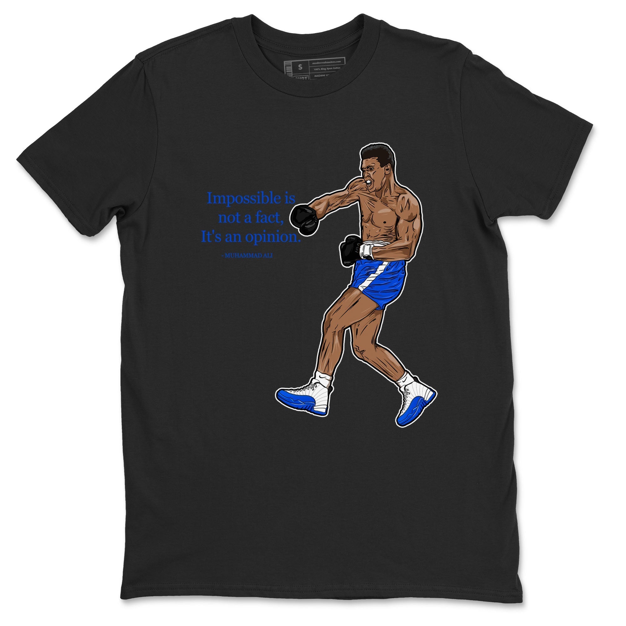 impossible is not a fact it's an opinion Sneaker Tees - Air Jordan 12 Blueberry