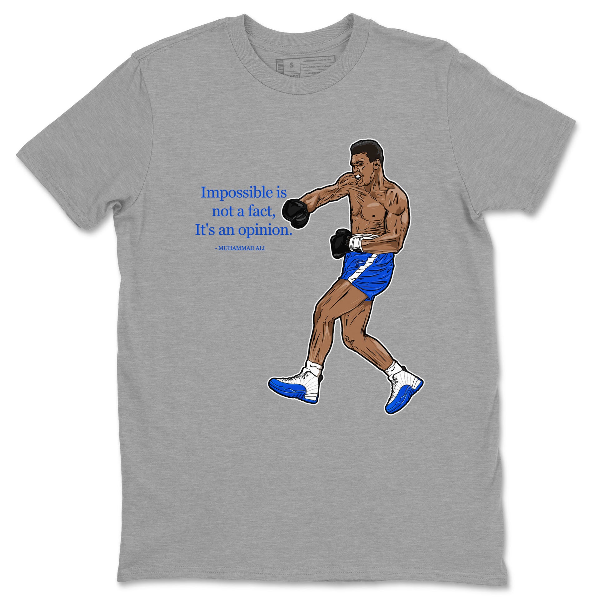 impossible is not a fact it's an opinion Sneaker Tees - Air Jordan 12 Blueberry