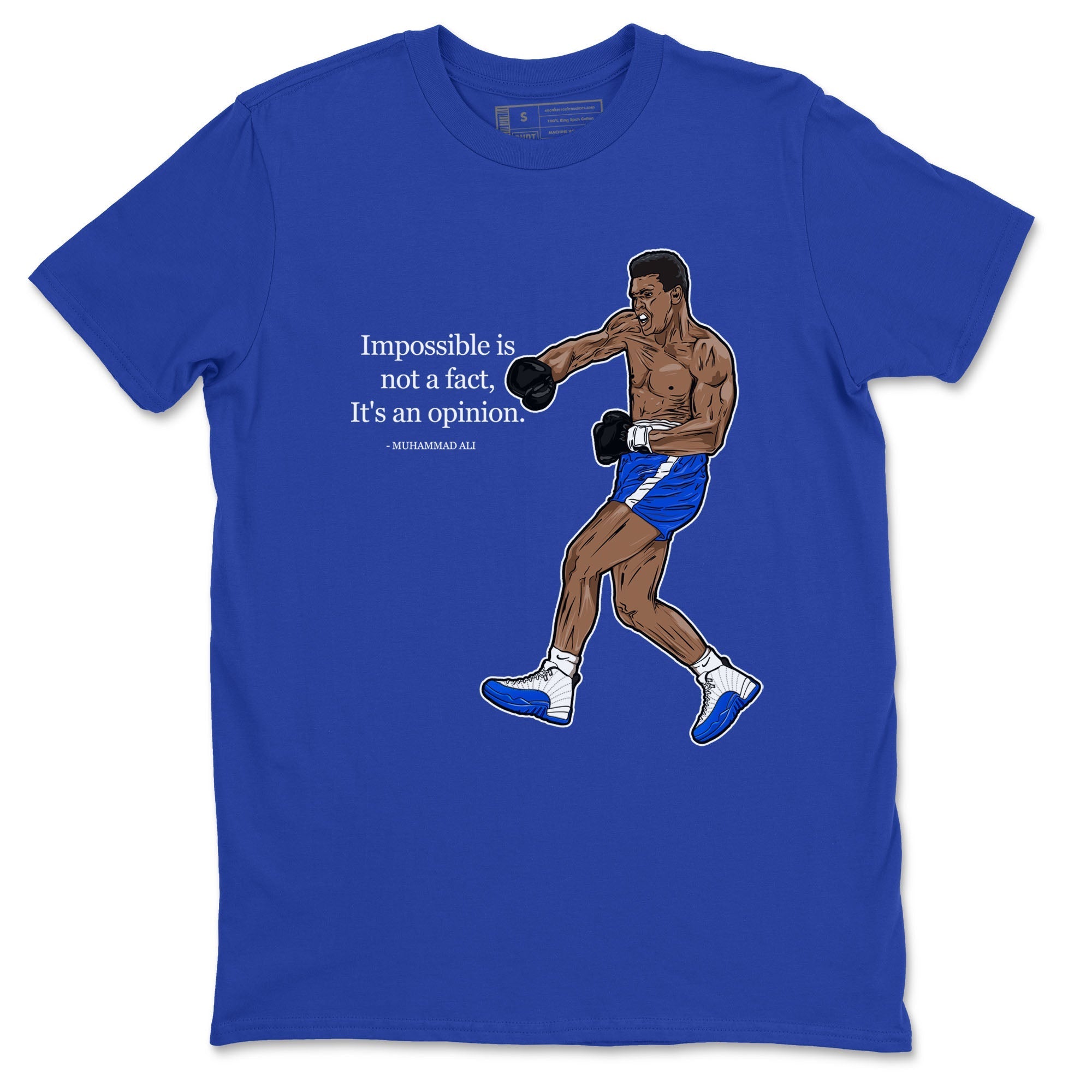 impossible is not a fact it's an opinion Sneaker Tees - Air Jordan 12 Blueberry