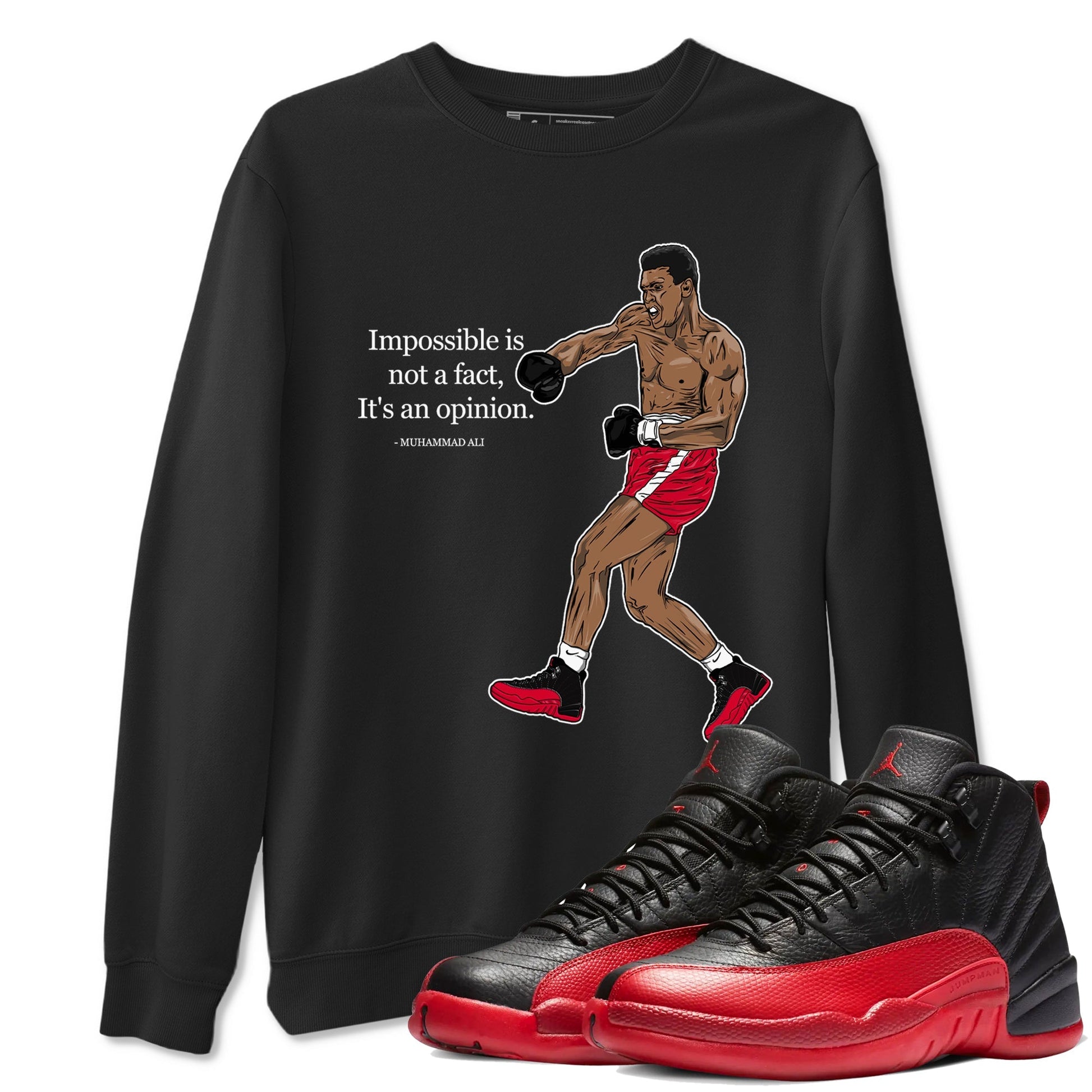 Impossible Is Not A Fact It's An Opinion Sneaker Tees - Air Jordan 12 Flu Game