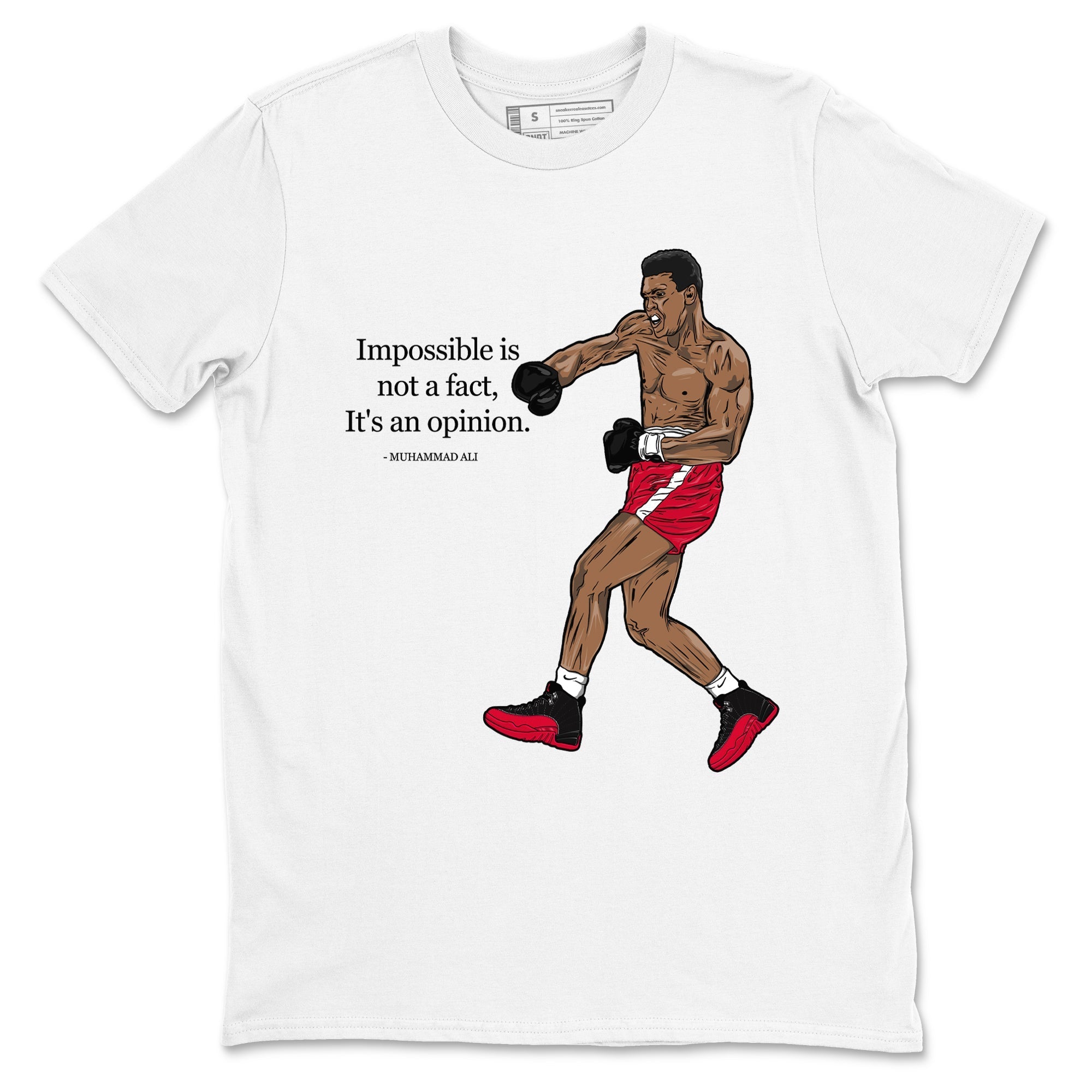 Impossible Is Not A Fact It's An Opinion Sneaker Tees - Air Jordan 12 Flu Game