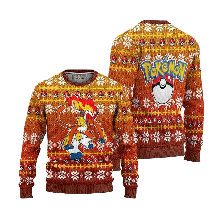 Infernape Ugly Christmas Sweater Pokemon Anime ? Usalast