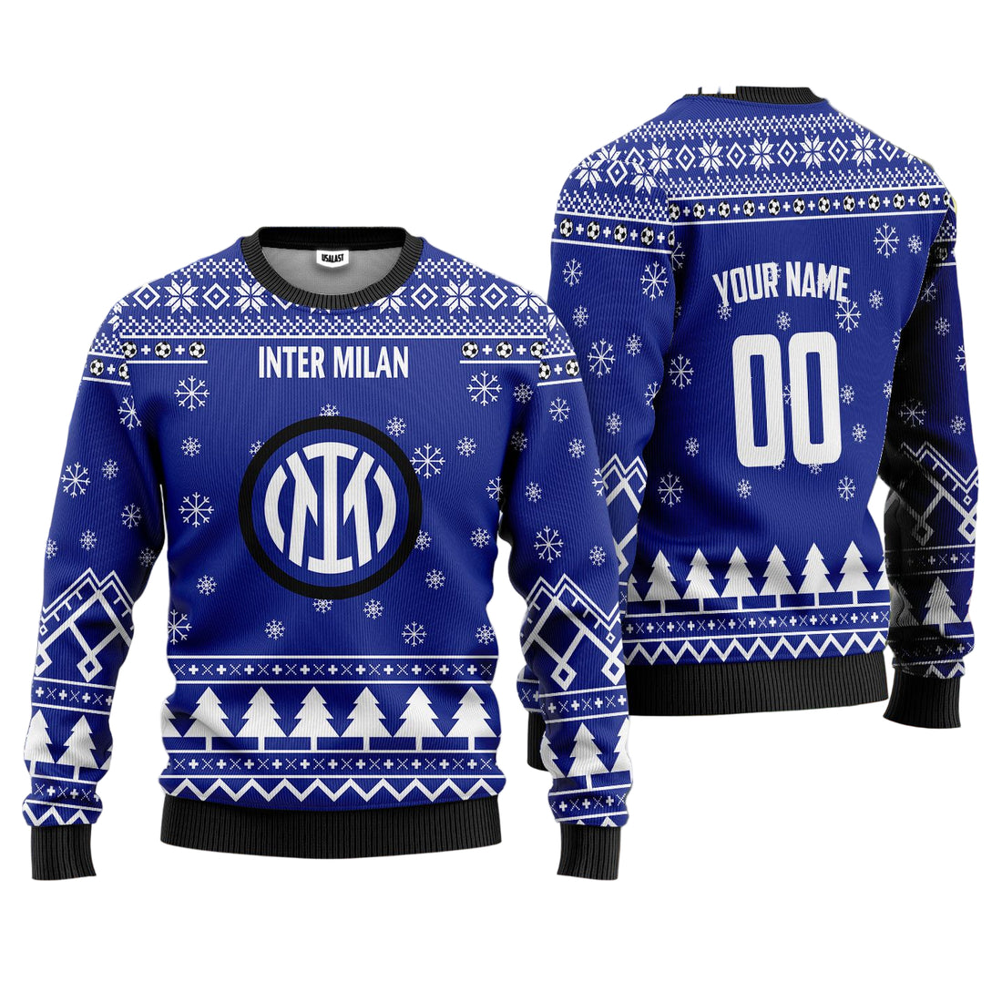 Inter Milan Personalized Ugly Christmas Sweater Blue Version ? Usalast