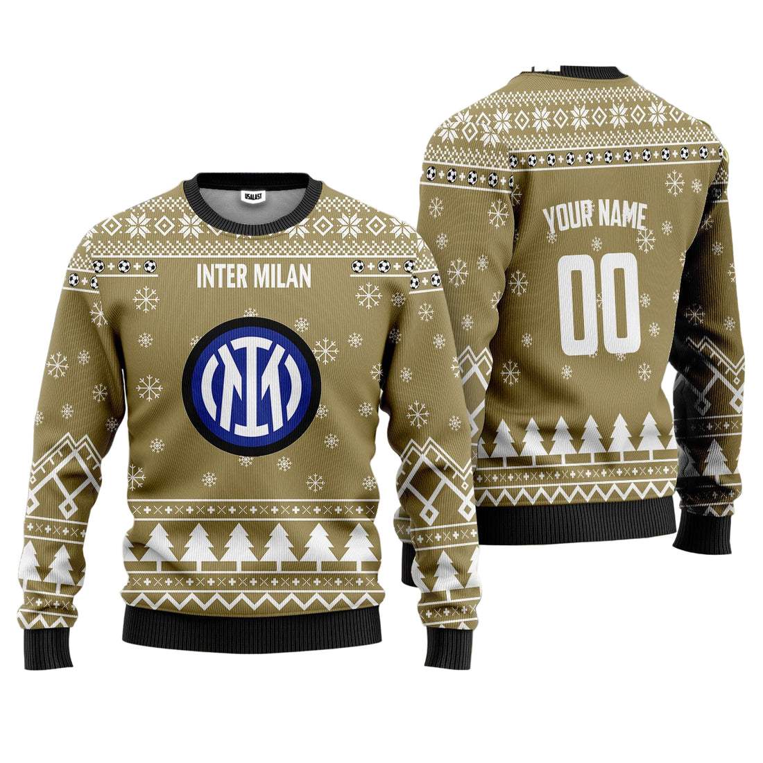 Inter Milan Personalized Ugly Christmas Sweater Gold Version ? Usalast