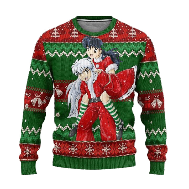 Inuyasha x Kagome Inuyasha Anime Ugly Christmas Sweater Xmas Gift ? Usalast