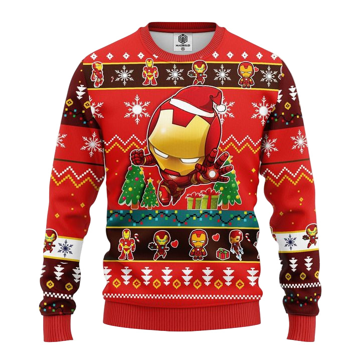 Iron Man Chibi Ugly Christmas Sweater Red Amazing Gift Idea Thanksgiving Gift ? Usalast