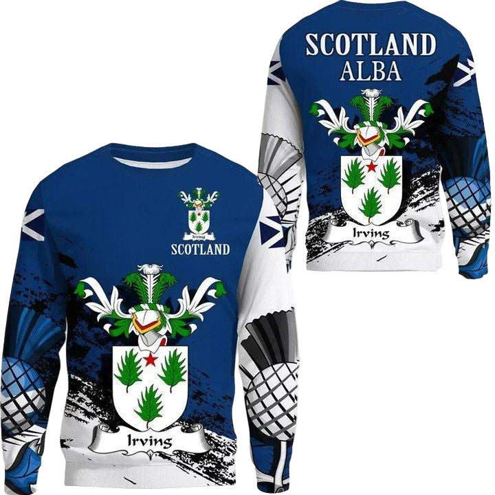Irving Scottish Family Crest Scotland Special Sweater A7 ? Usalast